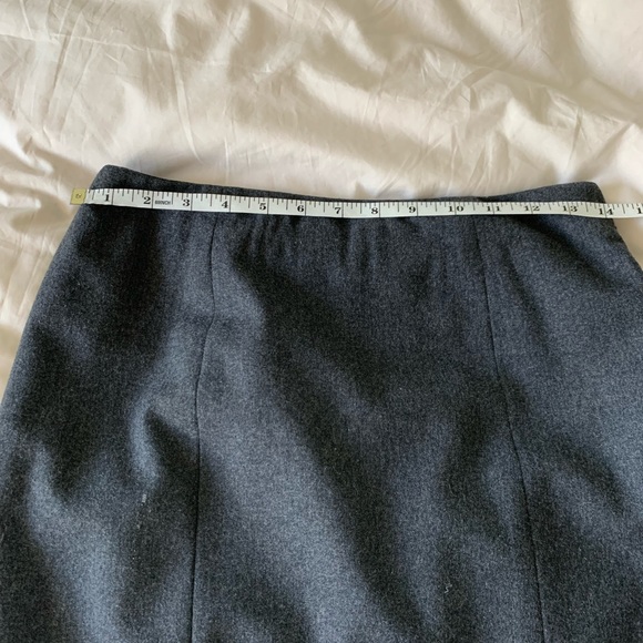 Wool Pleated Work Skirt - Picture 6 of 9